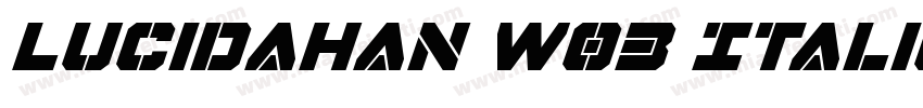 LucidaHan W03 Italic字体转换